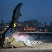 A Lego Batarang Lands At London’s South Bank