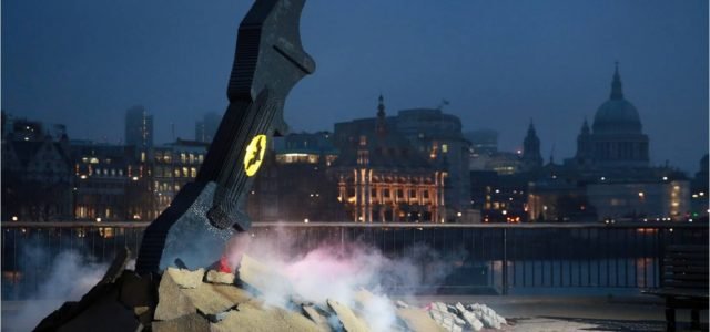 A Lego Batarang Lands At London’s South Bank